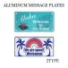  жестяная пластина табличка Hawaiian сообщение plate симпатичный Welcome Aloha красочный радуга american смешанные товары автограф plate cocos nucifera. дерево модный интерьер стена украшение 