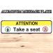  сообщение plate модный табличка туалет ATTENTION. магазин aluminium сообщение автограф Take a seat american смешанные товары магазин 
