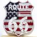  жестяная пластина табличка route 66 национальный флаг античный en Boss plate ROUTE US 66 America .. страна модный US american смешанные товары интерьер 