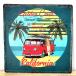  жестяная пластина табличка Surf Wagon en Boss plate модный retro пляж гараж стена украшение Hawaiian машина american смешанные товары California 