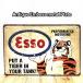  жестяная пластина табличка eso Vintage metal en Boss plate retro бензин Esso герой . american смешанные товары симпатичный Cafe 