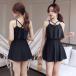  купальный костюм женский body type покрытие купальный костюм One-piece модель спина .. Schott брюки купальный костюм комбинезон маленький . частота u купальный костюм Корея способ большой размер симпатичный 