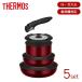 [¨Ǽ߸] ⥹THERMOS üΤȤե饤ѥåDA KSD-5A DR ǥץå 22cm 26cm 18cm IH  ѥեդ