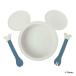 ... plate ложка & вилка комплект детская посуда ребенок ecru серии сделано в Японии Mickey Mouse 