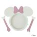 ... plate ложка & вилка комплект Minnie Mouse детская посуда ребенок ecru серии сделано в Японии 