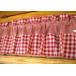  Country check * on frill cafe curtain 30cm