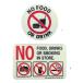  letter pack почтовый сервис плюс соответствует aluminium стикер NO FOOD OR DRINK еда и напитки запрет некурящий предупреждение стикер 3M фирма флуоресценция Glo u модель темнота . светится aluminium стикер 