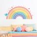  настенный стикер YBD077 Rainbow Heart симпатичный ..DIY обои интерьер сиденье шелушение ... наклейка бесплатная доставка 