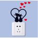  настенный стикер YDD049 Rav Rav Kuroneko Heart DIY обои интерьер сиденье шелушение ... наклейка бесплатная доставка 