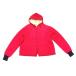 60's Vintage стеганная куртка ребра f-ti полный Zip подкладка термический линия стеганый красный размер M ранг [l-0107]