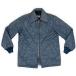 80's 90's американский производства WESTWIND талия окно Vintage стеганная куртка обратная сторона боа ребра темно-синий размер L ранг [l-0884]