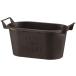  Yamato пластик Glo u контейнер овальный 25 type черный 285×145×H135mm 2L / горшок pot цветочный горшок ширина длина 
