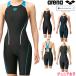 .. swimsuit Junior woman Arena child fina approval ARENA half spats put on . strap AQUA STRIPE-D ARN-2050WJ