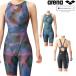  Arena ARENA.. swimsuit lady's WORLD AQUATICS approval racing half spats open all-in-one AQUA STRIPE-D 2024 year spring summer model ARN-4073W