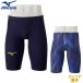  Mizuno .. купальный костюм Junior мужчина .GX SONIC5 ST Sprinter Aurora × голубой половина леггинсы MIZUNO высокая скорость купальный костюм N2MB0001-J
