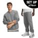  Under Armor (UNDER ARMOUR) спорт одежда тренировочный верх и низ в комплекте мужской UA RIVAL FLEECE CREW+JOGGER PANTS 6013447-025+6013441-025
