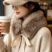  мех muffler лента имеется женский шарф снуд защита горла "neck warmer" установка воротник искусственный мех короткий защищающий от холода теплоизоляция нежный .... шея наматывать осень-зима eko мех 