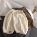  Kids linen style шорты талия общий резина tuck ввод с карманом для мужчин и женщин тонкий вентиляция ребенок лето брюки уход за детьми .* парк выход . покупка 