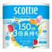  сделано в Японии бумага kresia Scotty цветок упаковка 3 раз долговечный туалет to roll одиночный 150m×4 roll туалет to бумага (LYP)