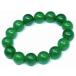  натуральный камень Power Stone 33403E. зеленый .. нефрит 14mm AA браслет внутренний диаметр 17cm сумка имеется бесплатная доставка 