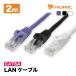 [CAT6A]LAN cable 2m tab breaking prevention with cover UTP purple / black HORIC horn lik[512RB/579RB]