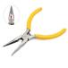 Spring Loaded Needle Nose Pliers 5 Inch Precision Long Reach Nose Pliers Wire Cable Cutter Hand Tools for Bending Wire, Handcraft, PCB Board, Working