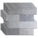 XUANINY 5-Sheet Subway Tile  ĥؤ Metal Backsplash Tiles, Self Adhesive Aluminum 3D Wall Sticker for Kitchen Bathroom, Bedroom and Firepla