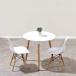  обеденный стол комплект 2 человек для Eames стол круг стол стол стол Cafe стол стул дерево ножек простой белый модный круглый Северная Европа способ 80cm