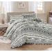 ̵Chezmoi Collection Colby 3-Piece Southwestern Tribal Oversized Comforter Set - Ivory Navy Brown Red Printed Microfiber Reversible Lodg¹͢