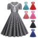  retro One-piece swing платье женский свадьба A линия короткий рукав контри-рок надеты ..50 годы . называется благодарность .... всесезонный танцевальный костюм . одежда обычно надеты 