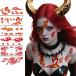  Halloween .. тату-наклейка корпус наклейка лицо лицо наклейка Halloween украшение .. стикер красный желтый макияж тату-наклейка Halloween наклейка 