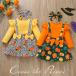  Halloween baby костюмированная игра 3 позиций комплект рубашка юбка лента ребенок девочка Kids 1 лет Halloween младенец тыква Halloween 2 лет orange желтый bebi