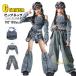  синий Denim k-pop костюм Kids танцевальный костюм выставить hip-hop .... tops девочка off плечо лучший Denim брюки k-pop Корея идол костюм 