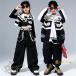  танцевальный костюм hip-hop знак рисунок внутренний p жакет брюки-карго Kids танцевальный костюм девушки мужчина hip-hop . рука K-POP Корея stage костюм отвечающий ..