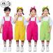  Kids танцевальный костюм выставить симпатичный короткий рукав t рубашка белый комбинезон девочка мужчина Корея мода Kids ребенок Junior stage костюм модный ребенок одежда бедра 