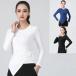  Dance футболка Dance tops женский фитнес одежда маленький видно mo Dahl ткань длинный рукав вырез лодочкой стрейч Dance одежда урок надеты тренировка надеты йога одежда сирень 