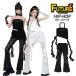 k-pop костюм белый чёрный Kids .... tops танцевальный костюм девочка выставить без рукавов bell низ брюки гонки симпатичный широкий брюки Корея kpop костюм бедра 
