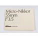 ( manual вид )Nikon Nikon Micro-Nikkor микро Nikkor 55mm F3.5 использование инструкция 