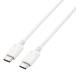 �G���R�� Type-C�P�[�u�� USB-C �� USB-C �[�d �f�[�^�]���p PD�Ή� �ő�100W 5A USB2.0 �R���p�N�g�R�l�N�^ 2m �z���C�g U2C-CC5PC20NWH