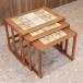 ne -тактный стол 3P комплект щеки Vintage Дания Mid-century Северная Европа 