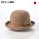 OVERRIDE �t�F���g�n�b�g �X�q �����Y ���f�B�[�X �H�~ OR FELT BOWLER �x�[�W�� �t�F���g �h�� �g���� ���i�g�� �{�[���[�n�b�g �_�[�r�[ �M�t�g