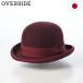OVERRIDE �t�F���g�n�b�g �X�q �����Y ���f�B�[�X �H�~ OR FELT BOWLER ���b�h �t�F���g �h�� �g���� ���i�g�� �{�[���[�n�b�g �_�[�r�[ ������� �M�t�g