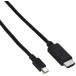쥳 Mini DisplayPort () - HDMI () Ѵ֥ 2m ֥å AD-MDPHDMI20BK