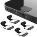  новый версия модель c колпак 4 штук входит iPhone16/iPhone15/Galaxy/Xperia/Google/Xiaomi/iPad/Android и т.п. соответствует пыленепроницаемый . песок водонепроницаемый утерян предотвращение модель C покрытие половина прозрачный силикон 