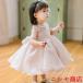  детское платье Kids ребенок девочка платье свадьба новорожденный мягкий ребенок одежда цветок девушка Kids chu-ru One-piece 