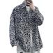 a spec rusio рубашка с длинным рукавом модный casual рубашка Leopard черный ( Leopard черный, 2XL)