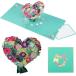  поздравительная открытка Heart 3D цельный pop up память день день рождения брак sa приз Propo -z кольцо постановка праздник ( красочный )