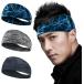  лента для волос мужской спорт пот прекращение головная повязка широкий 2( [2] Splash серый / полоса серый / Inazuma голубой )