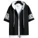emptio короткий рукав Zip выше Parker модный Street внешний короткий рукав Parker черный ( натуральный черный, L)