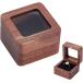 1 шт кольцо кейс из дерева кольцо box квадратное type грецкий орех производства прозрачный окно 5.5x5.5x3.75cm( квадратное type - окно имеется )